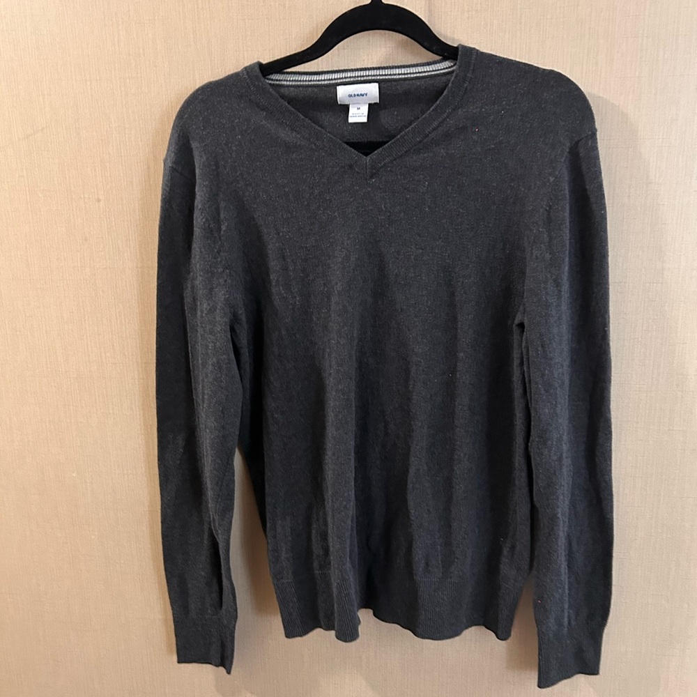 Old Navy Men's Charcoal V-Neck Shirt